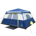 4/6/8/10 Person Instant Pop Up Camping Tent with Top Rainfly E9325