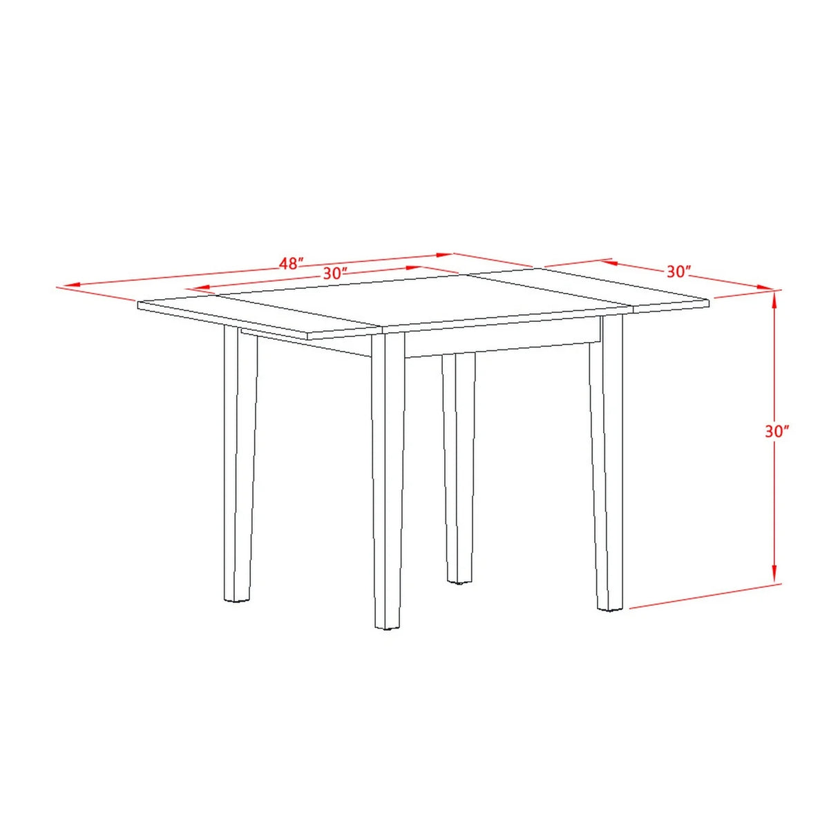5-piece Wood Dining Table Set H4482