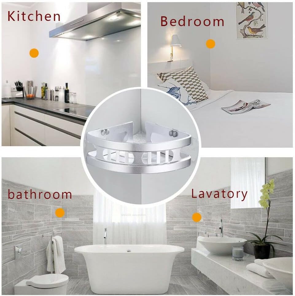 Triangular Corner Shower Caddy Shelf Storage Rack R881391