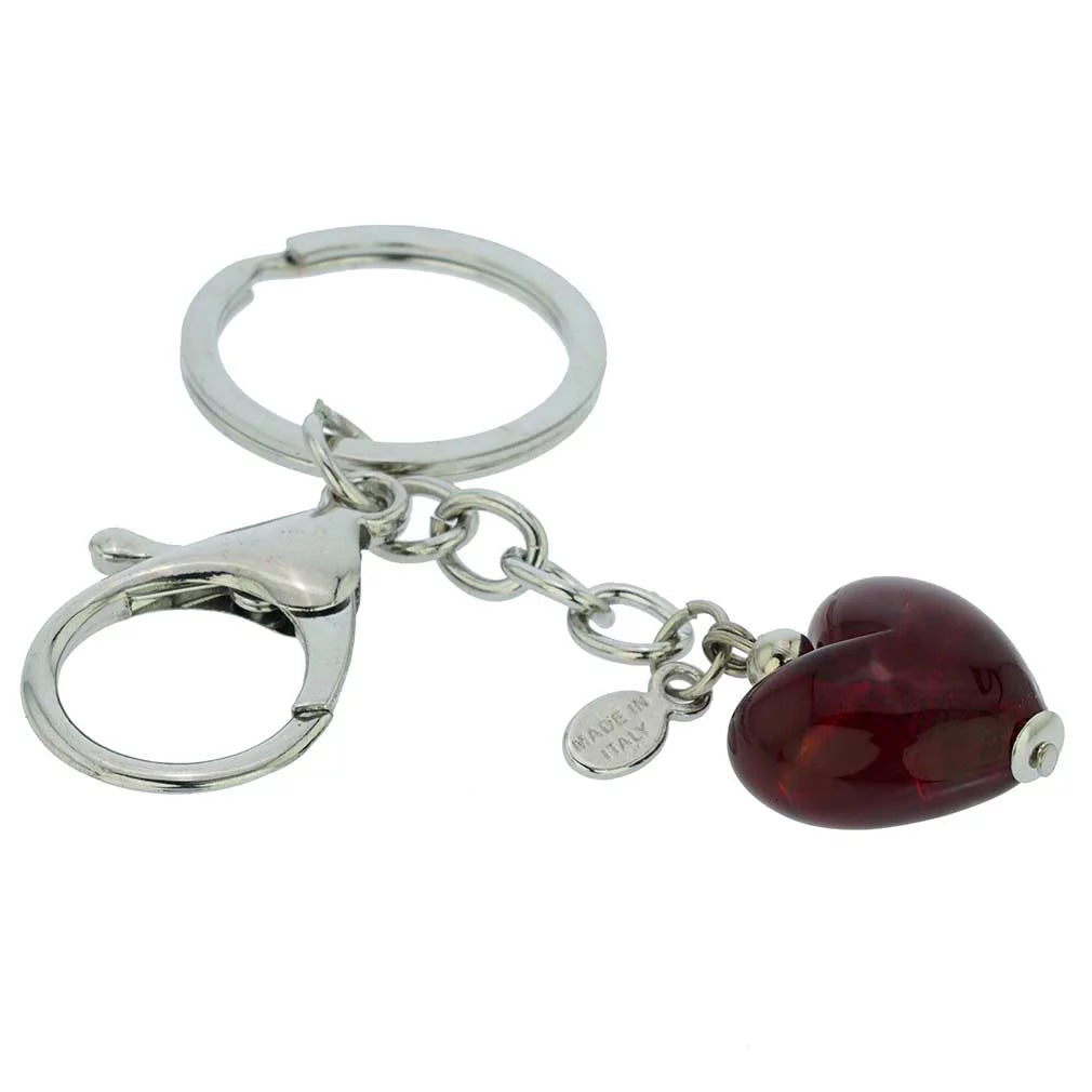 Murano Glass Heart Keychain M900