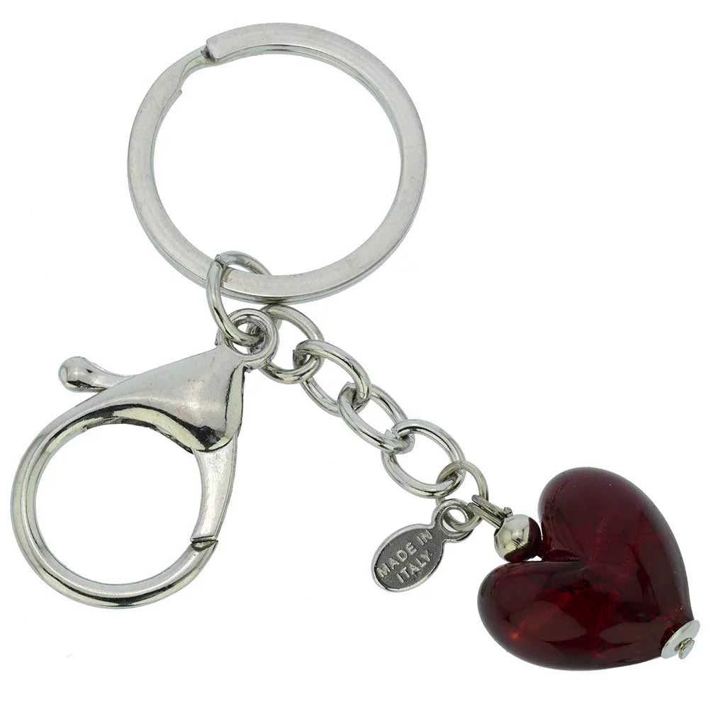 Murano Glass Heart Keychain M900