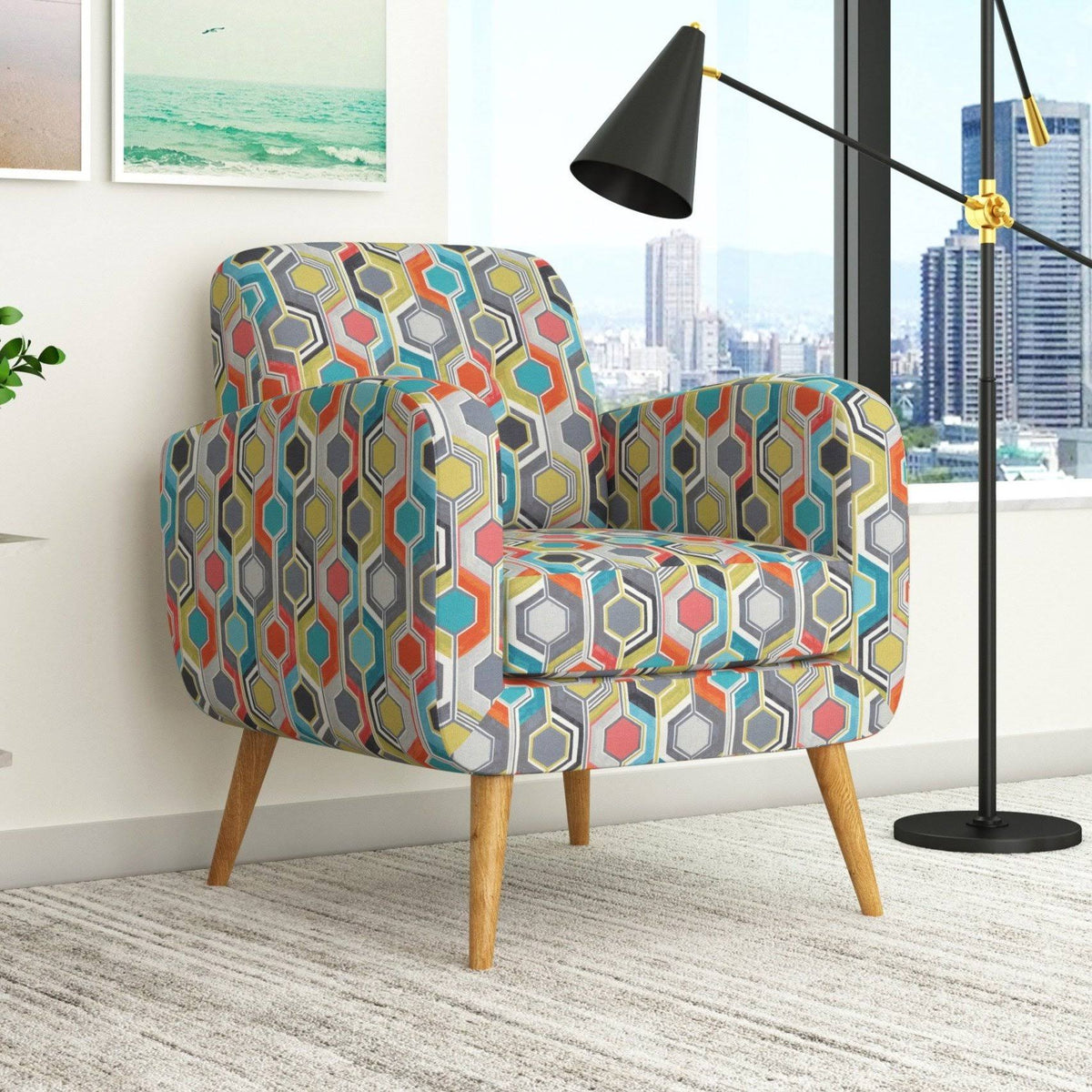 Bark Chenille Armchair F849