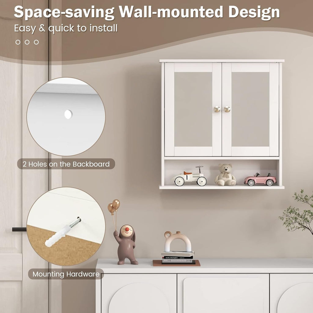 White Wall Bathroom Storage Cabinet P390837