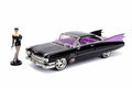 1959 Cadillac Coupe Deville Diecast Model Toy Car with Display Case and Catwoman Figurine N7213