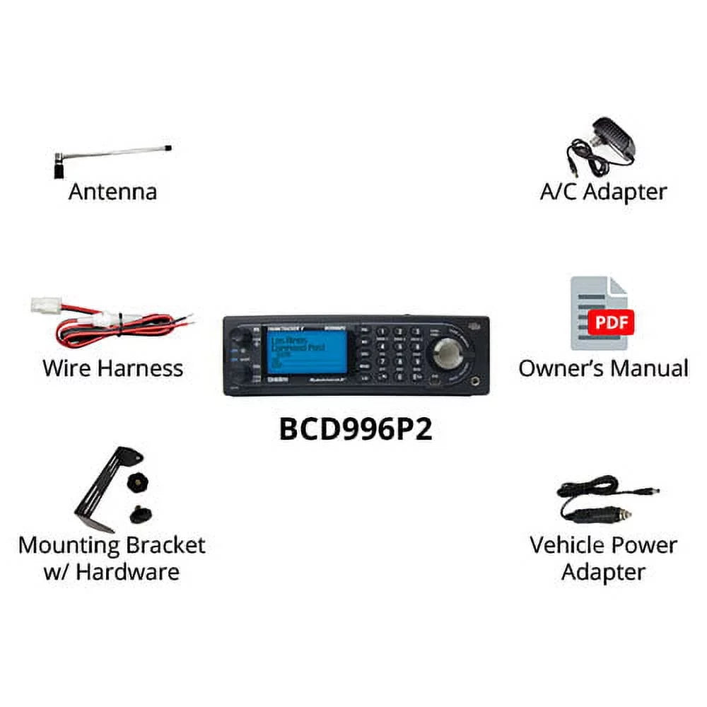 Digital Mobile Trunking Scanner with Backlit Keypad & LCD T35190