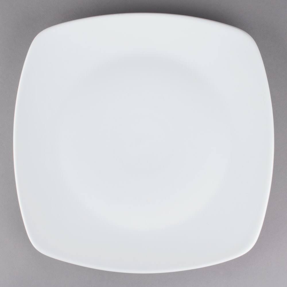 12 3/4x22 Porcelain White Square China Plate - 6/Case G7064