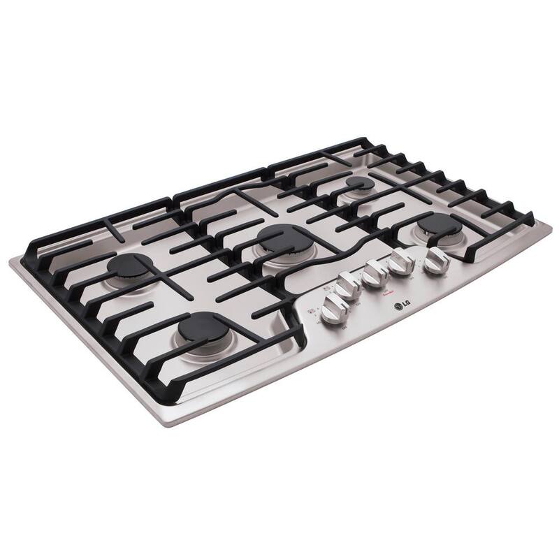 36 in. 5 Burner Stainless Steel Gas Cooktop O96477