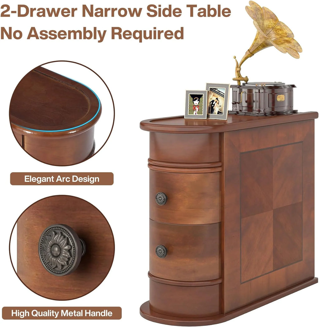 Narrow 2-Drawer End Table Z96387