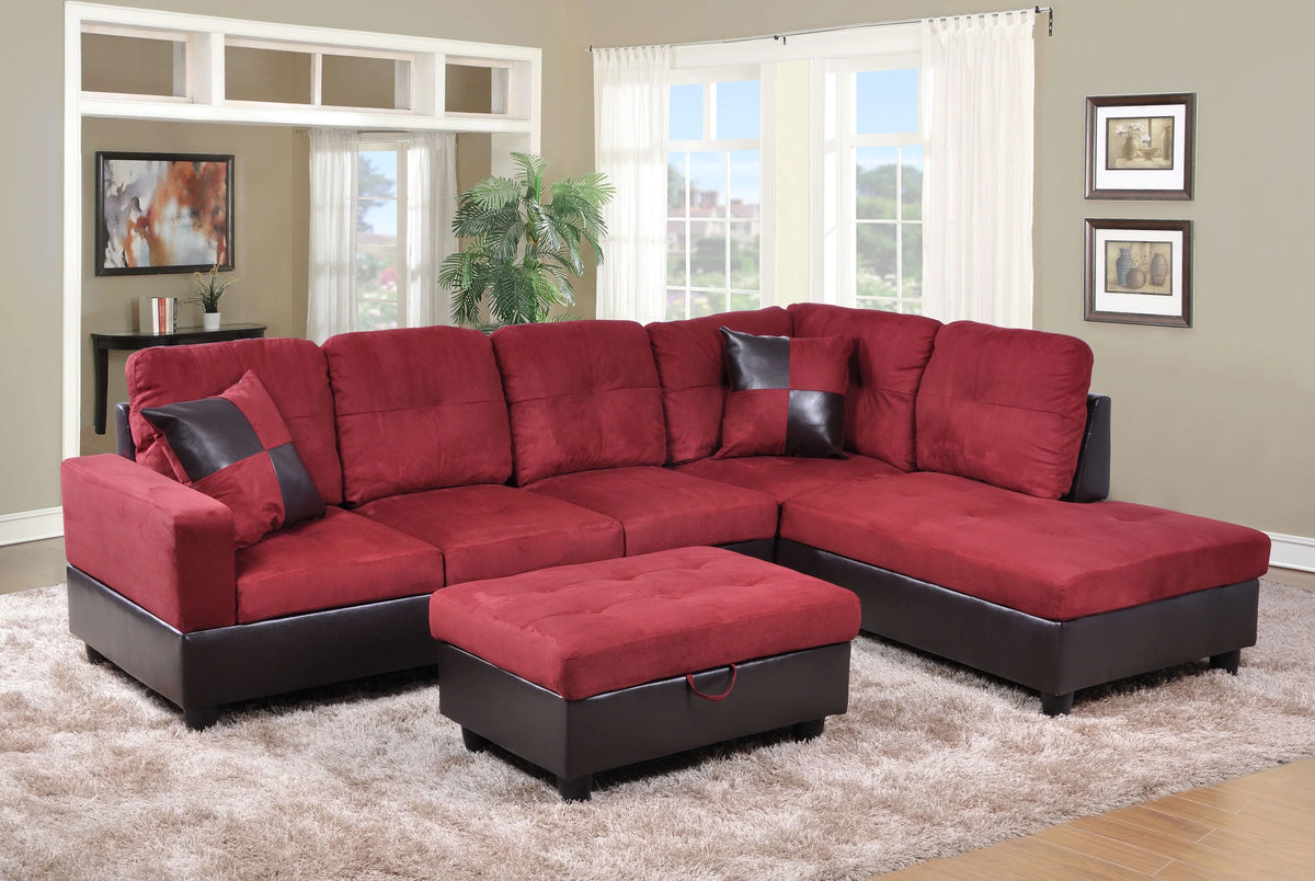 3 Piece L-Shape Sectional Sofa Set Y7097