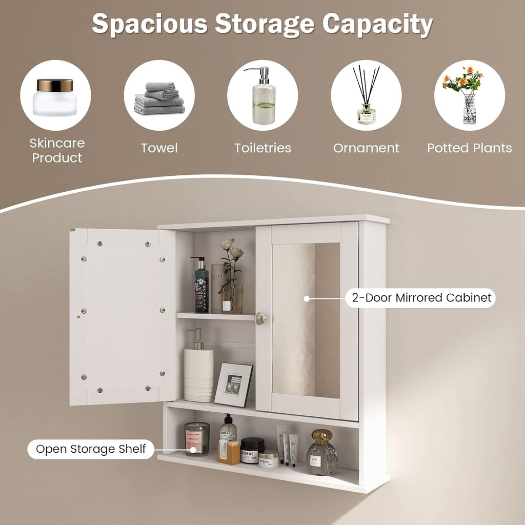 White Wall Bathroom Storage Cabinet P390837