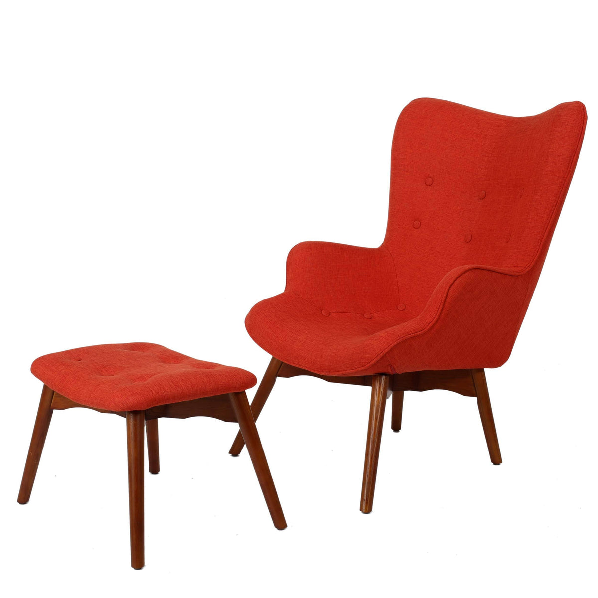 Mid Century Chair Set Orange M761328