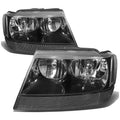 Black Housing Clear Corner Headlight Headlamps G9089