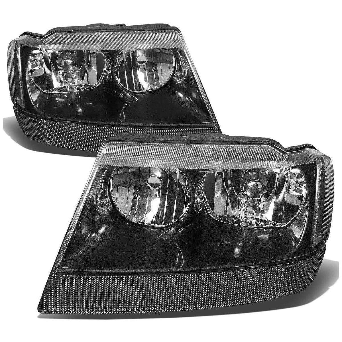Black Housing Clear Corner Headlight Headlamps G9089