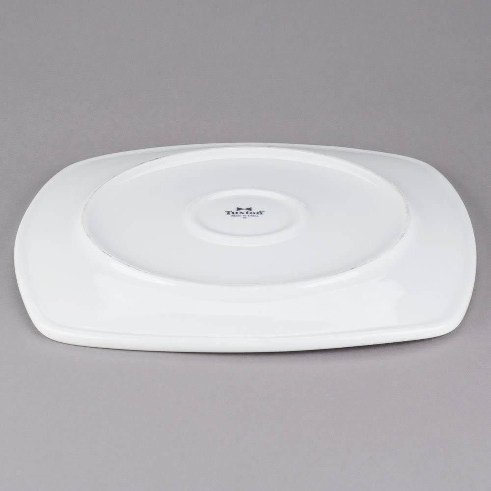 12 3/4x22 Porcelain White Square China Plate - 6/Case G7064