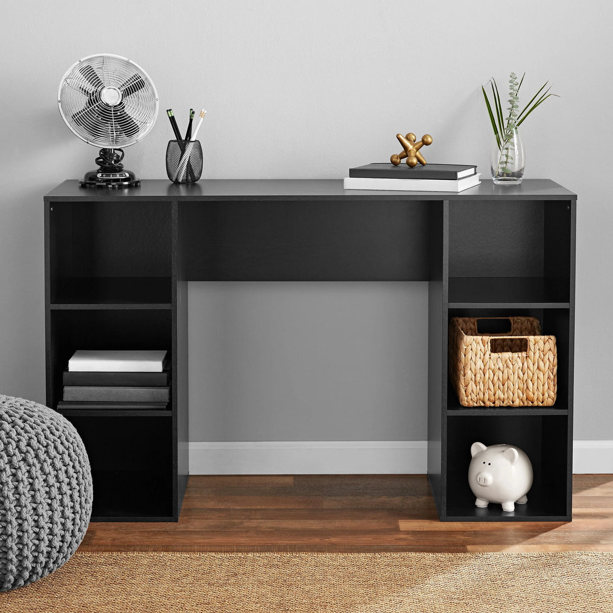 White 6-Cube Storage Computer Desk I1263