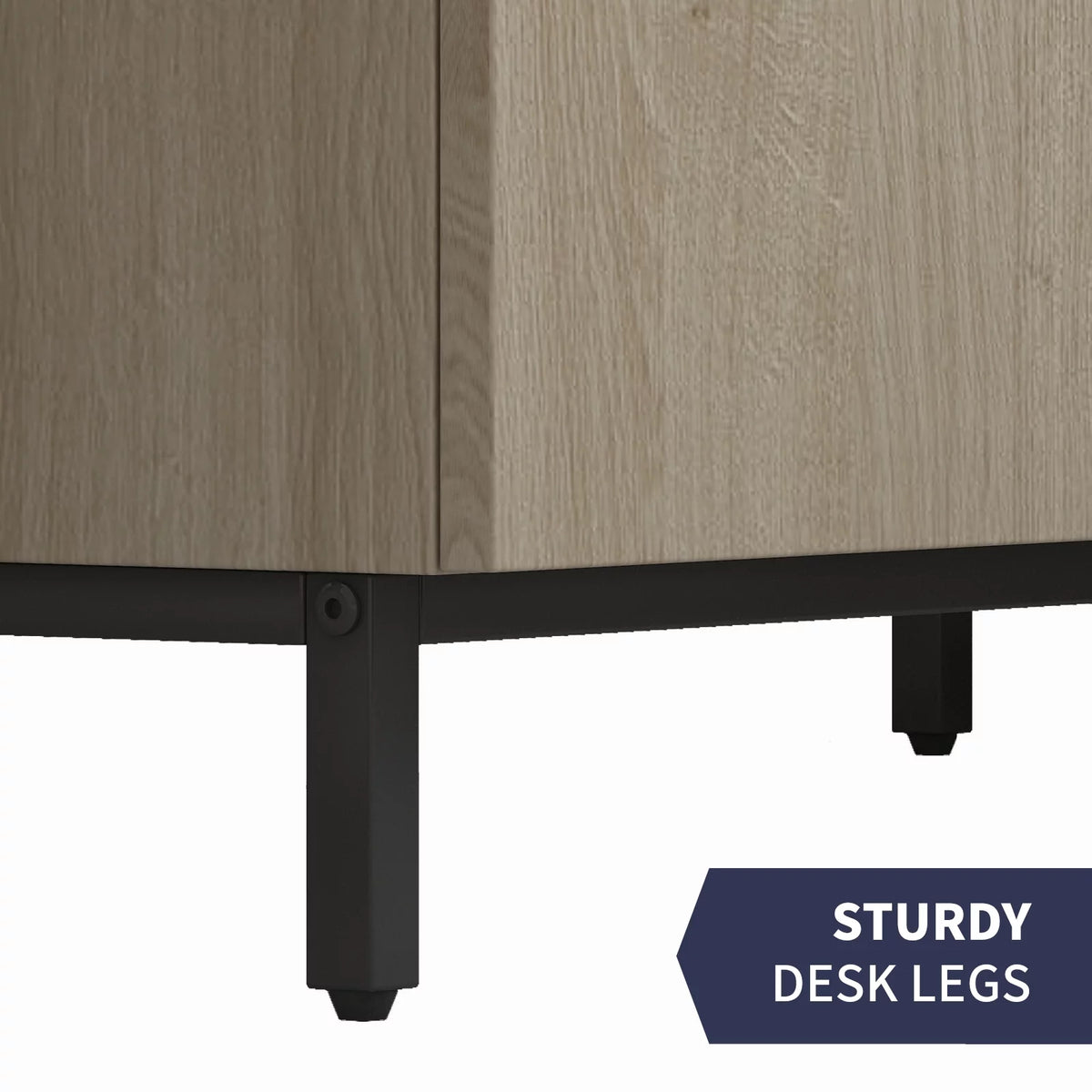 L Shape Desk with Reversible Storage Shelves A48483
