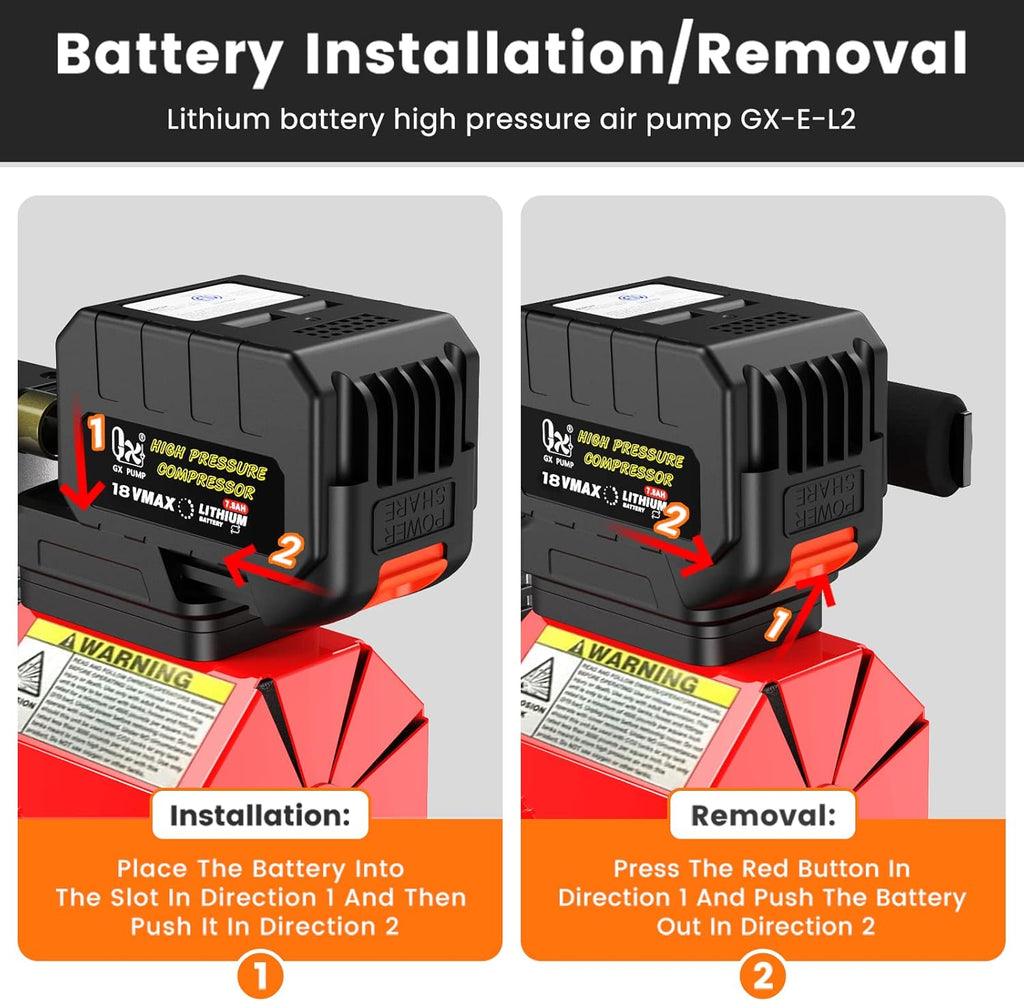 Portable 18V Cordless PCP Air Compressor, 4500Psi/300Bar, Oil-Free W71407